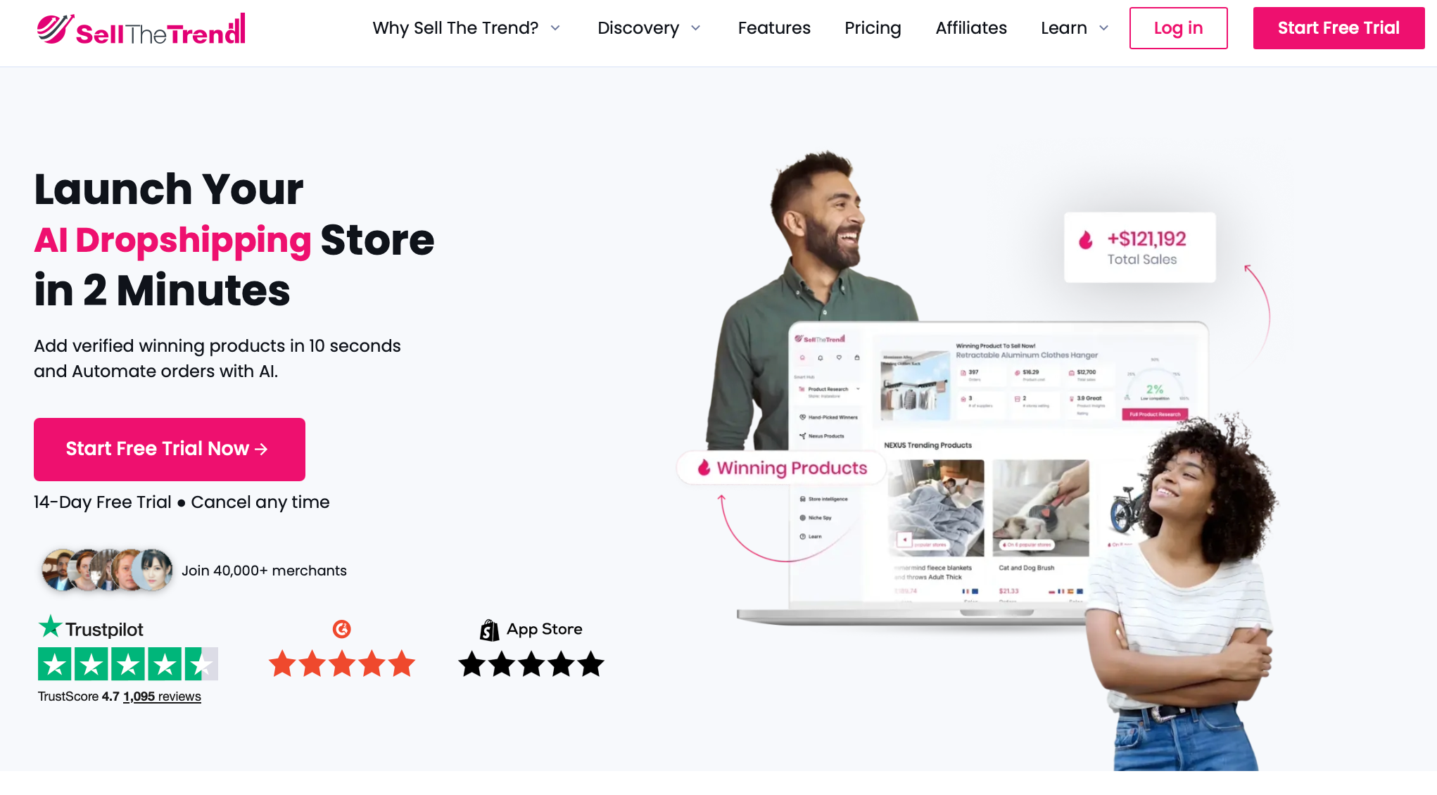 sell the trend vs dropship.io - sell the trend 