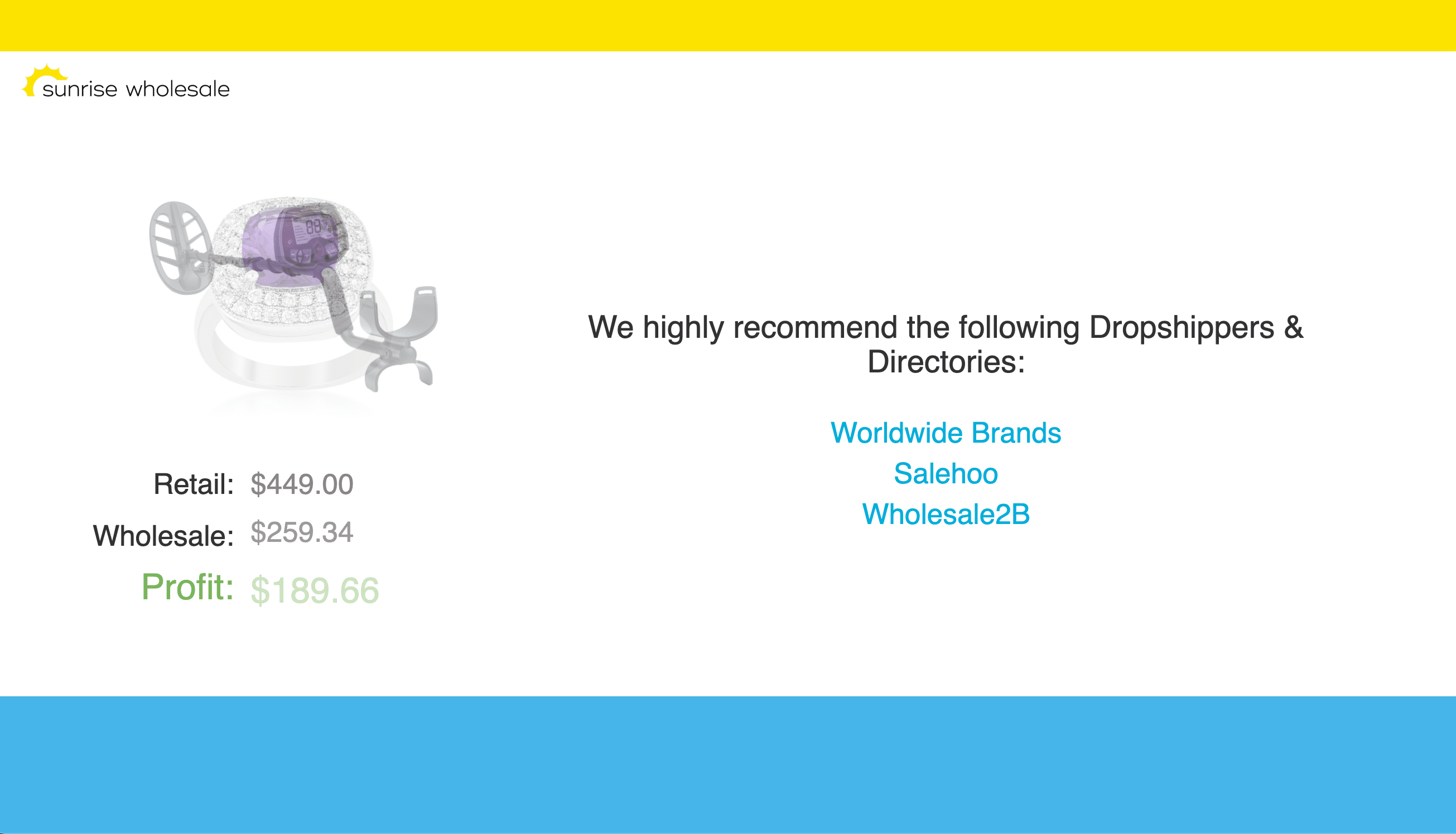 Sunrise fait partie des annuaires de dropshipping les plus connus