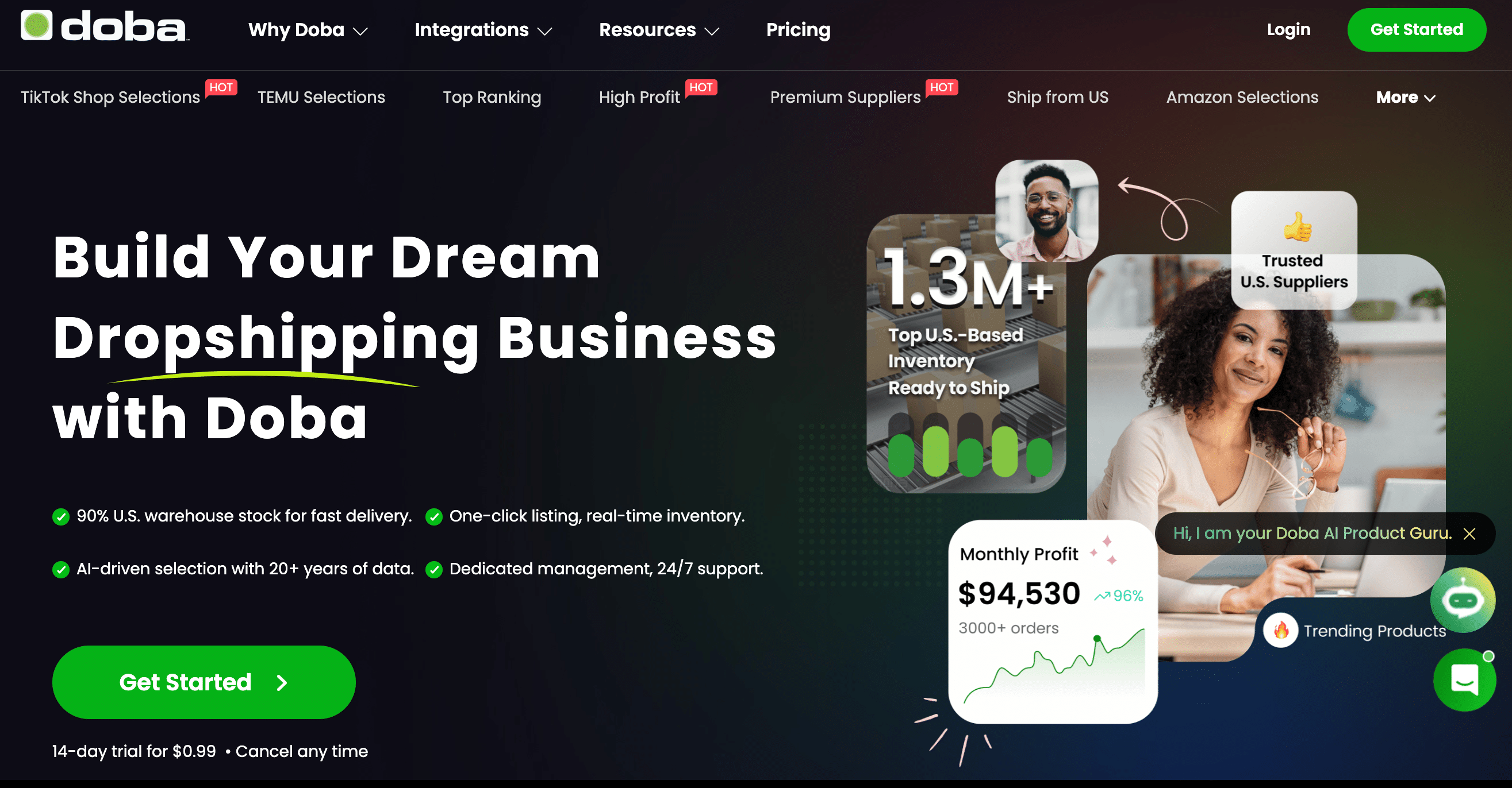 Doba dispose d’un vaste catalogue de produits